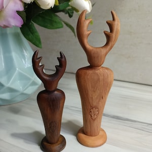 Altar wooden wiccan horned god Cernunnos Herne pagan ancient