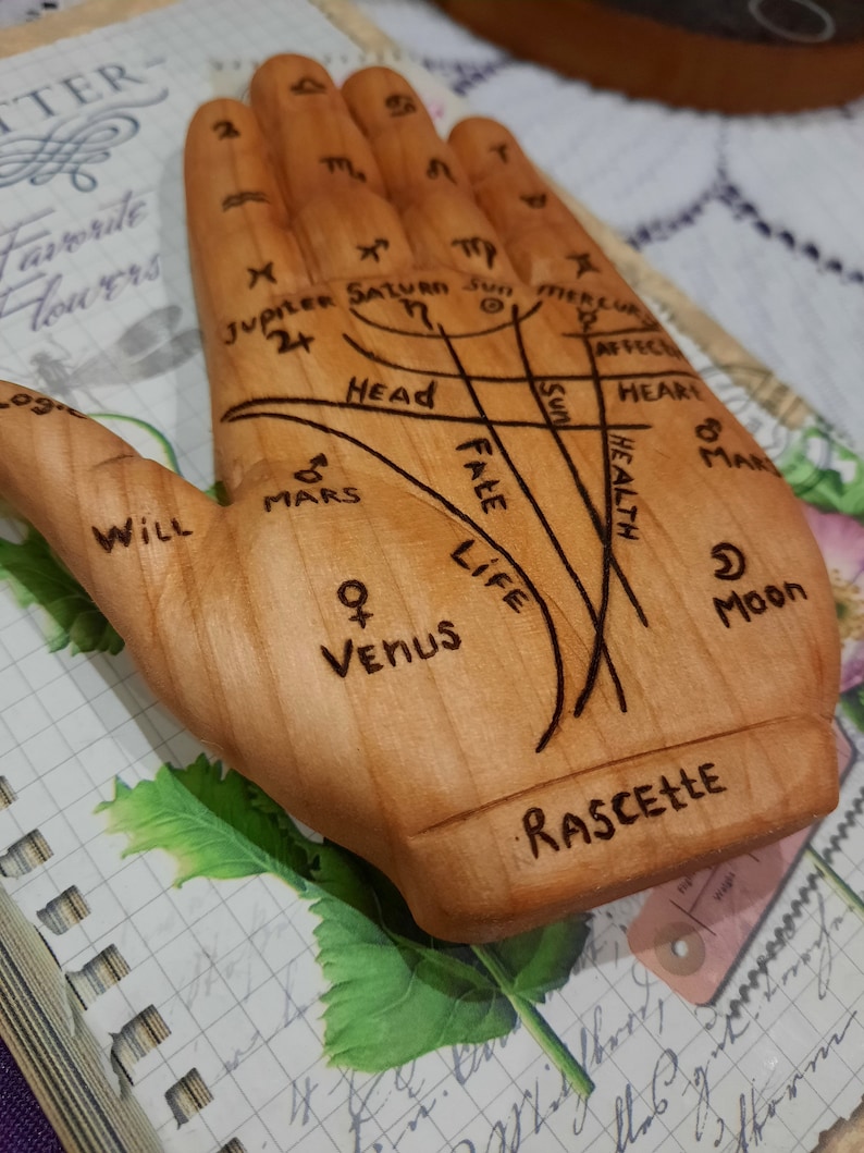 Wooden Palmistry Hand - Etsy