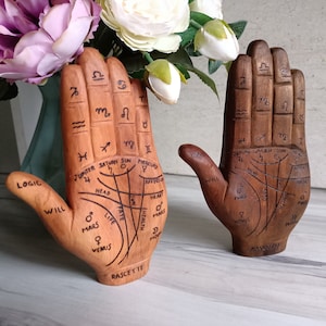 Wooden palmistry hand