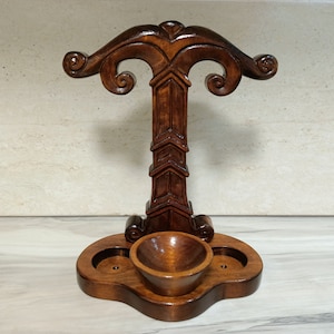Unique wooden altar Irminsul with candleholders Norse Asatru Viking Scandinavian Pagan Heathen woodcarving