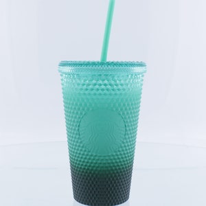 Starbucks Vaso de plástico frío Venti con diseño de degradado verde  degradado 2023, 24 onzas