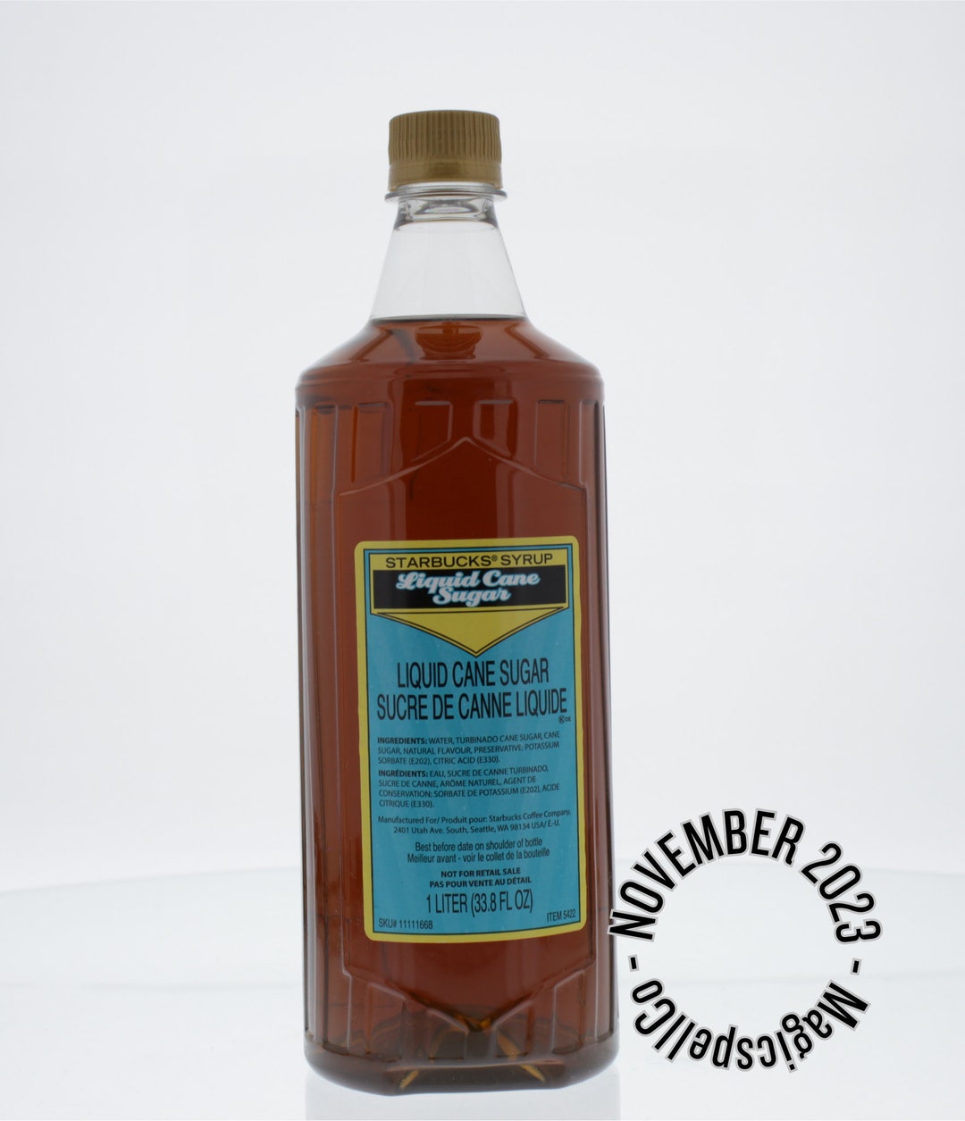 Starbucks Liquid Cane Sugar Syrup Exp November 2023 Etsy