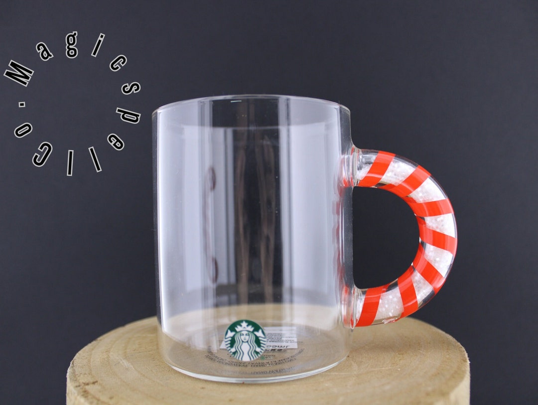 Starbucks 2020 Christmas Holiday Glass Candy Glitter Mug 12 Oz Etsy