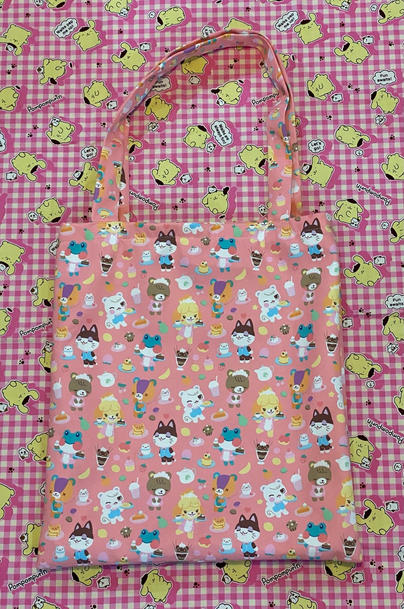 Pink Animal Crossing Theme Tote