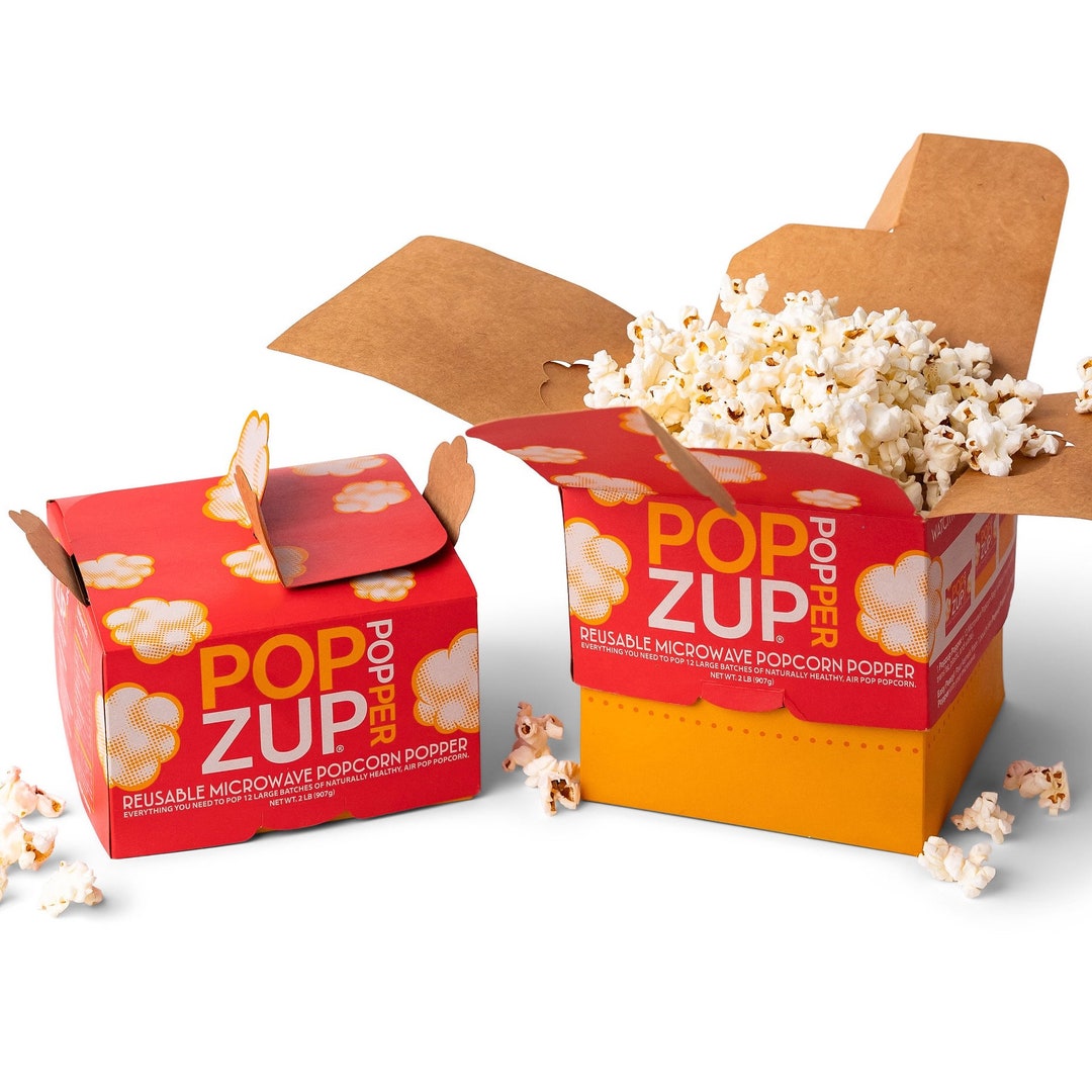 Popzup Microwave Popcorn Fun, Delicious, Totally Chemical Free Makes 12