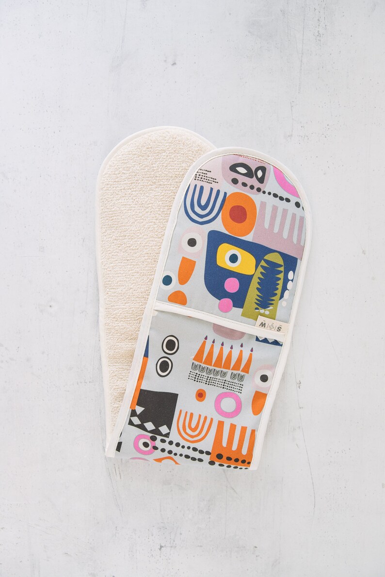 Foodies Christmas Gift Nordic Pot Holder-Abstract Double Oven Gloves Scandinavian Oven Mitt Accent Hot Pads Nordic Kitchen Decor Gift