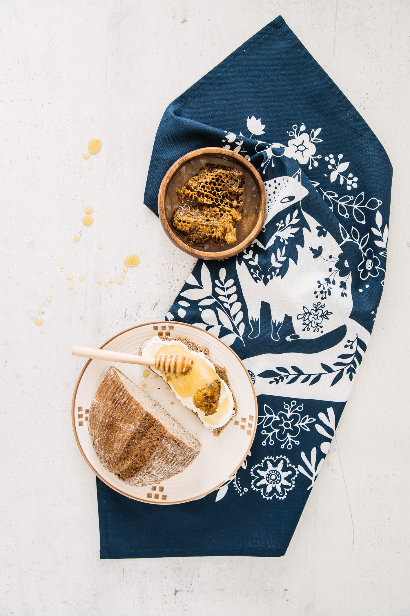 Torchon Folklorique, Torchon Renard, Nordique, de Cuisine, Cadeau Pendaison Crémaillère