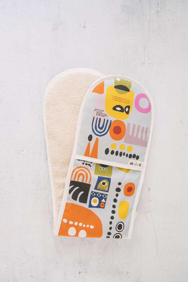 Foodies Christmas Gift Nordic Pot Holder-Abstract Double Oven Gloves Scandinavian Oven Mitt Accent Hot Pads Nordic Kitchen Decor Gift