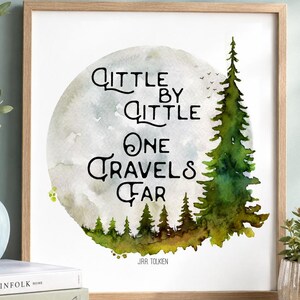 Watercolor JRR Tolkien Quote Print, Nursery Wall Art