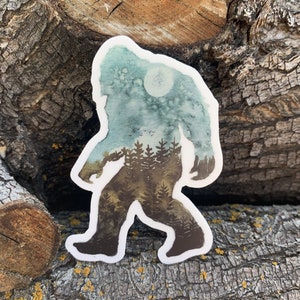 big foot sticker, sasquatch sticker, waterbottle sticker, outdoors sticker, big foot, adventure sticker, laptop sticker, vinyl sticker, big