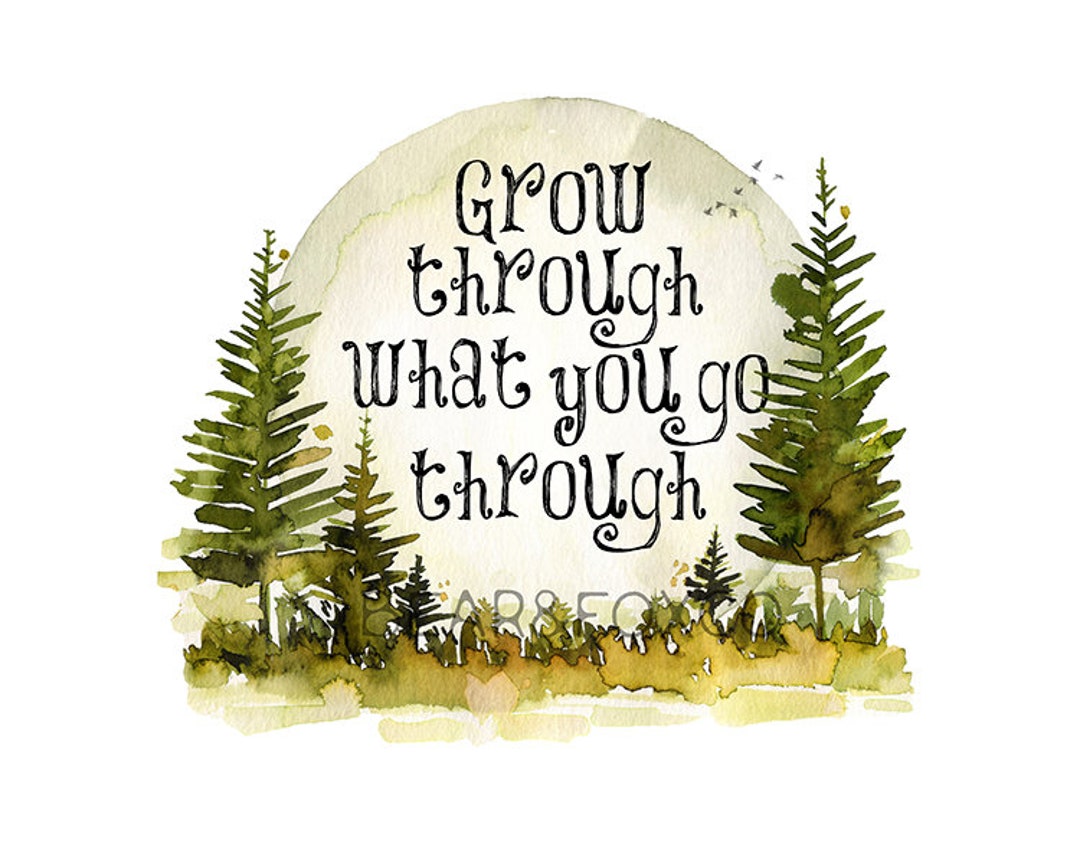 Grow Through What You Go Through, Inspirational Quotes, Forest ...