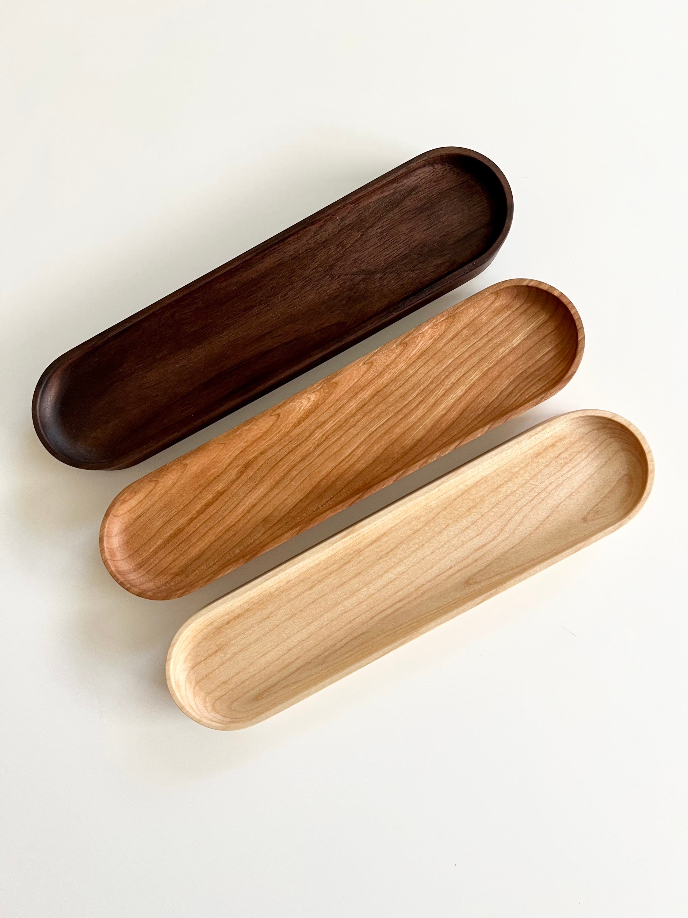 Walnut Cherry Wood Maple Wood Pen Tray Pencil Tray Crochet