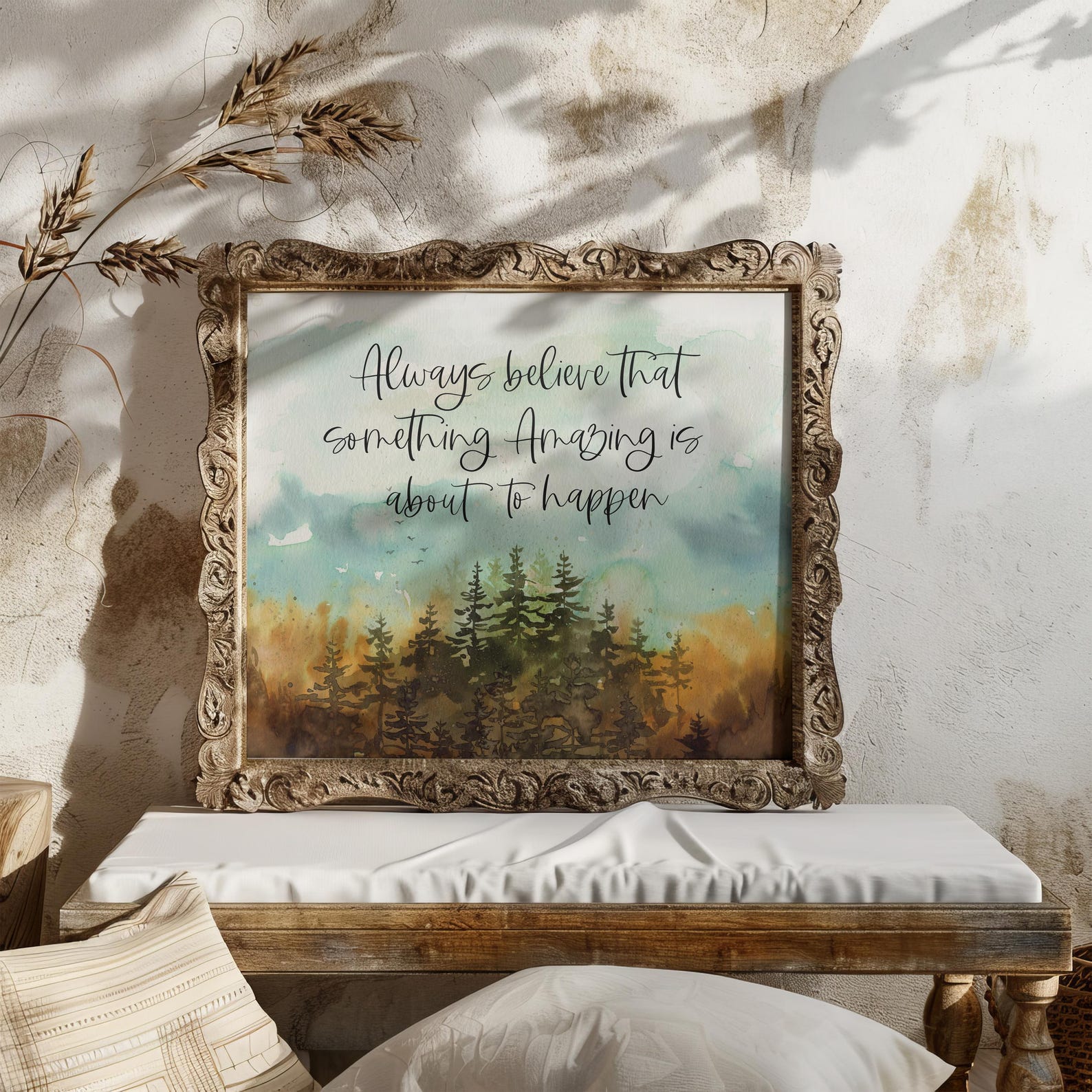 Inspirational Quote Always Believe Quote Watercolor Print Believe Quote ...
