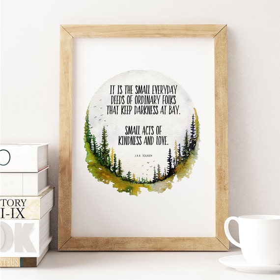 Art Du Seigneur Des Anneaux Citation De J R R Tolkien Etsy Canada