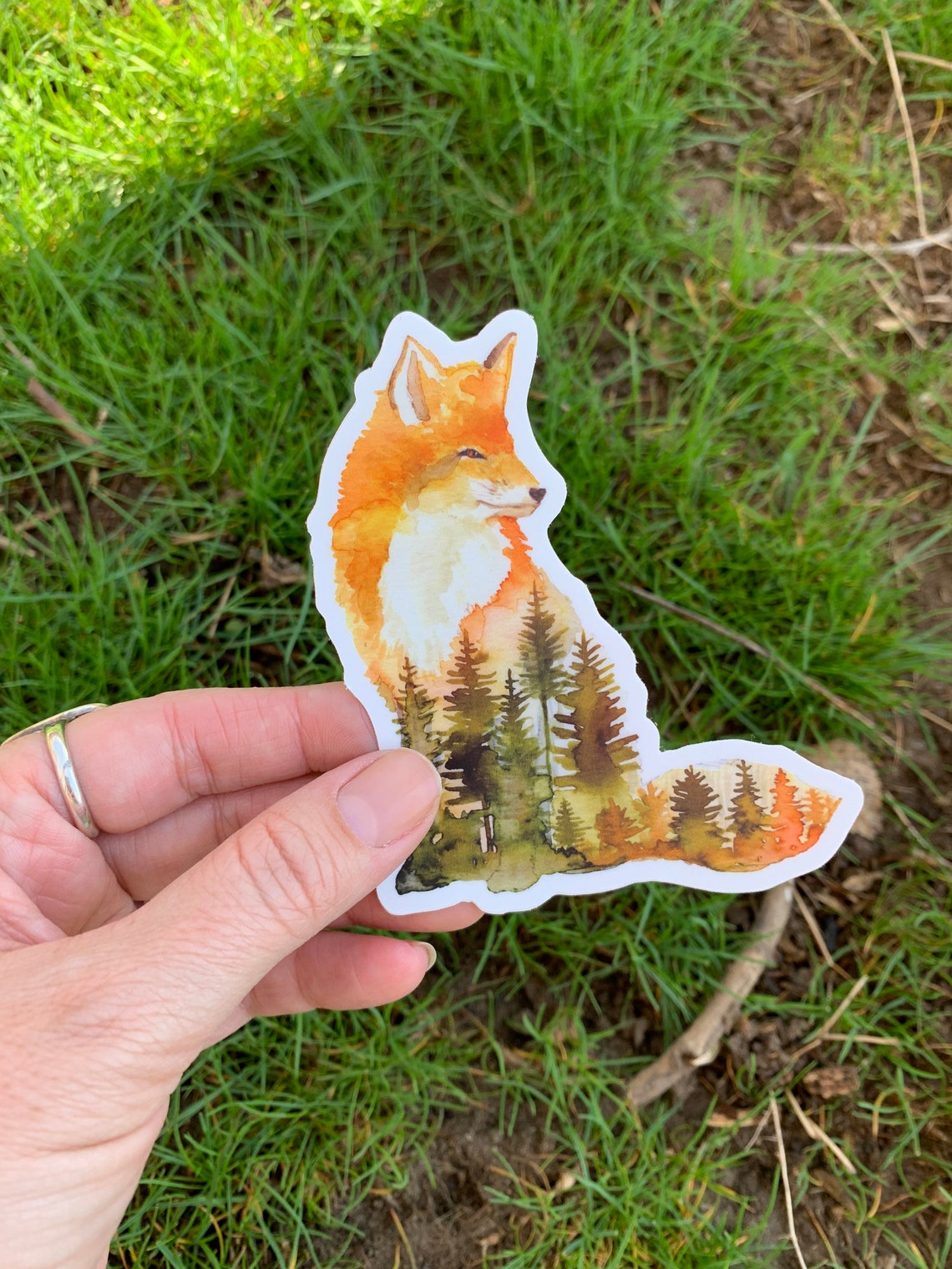 Fox Fox Sticker Animal Sticker Boho Sticker Laptop Etsy