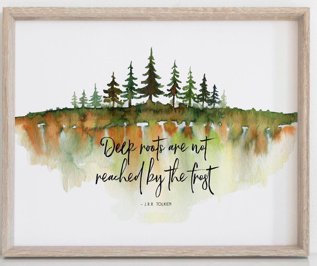 Watercolor Forest Quote Print, Inspirational Wall Art - Etsy