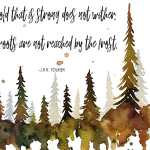 All That is Gold Does Not Glitter, Jrr Tolkien Print, Quote Lotr Quote ...