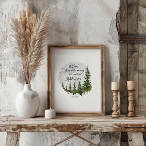 Adventure Quote Watercolor Print, Forest Nursery Wall Art - Etsy