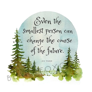 Courage Quote, nursery quote wall art, baby room wall art, smallest quote wall art, fantasy art, future quote, baby gift wall art, handmade