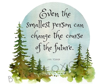 Courage Quote, nursery quote wall art, baby room wall art, smallest quote wall art, fantasy art, future quote, baby gift wall art, handmade
