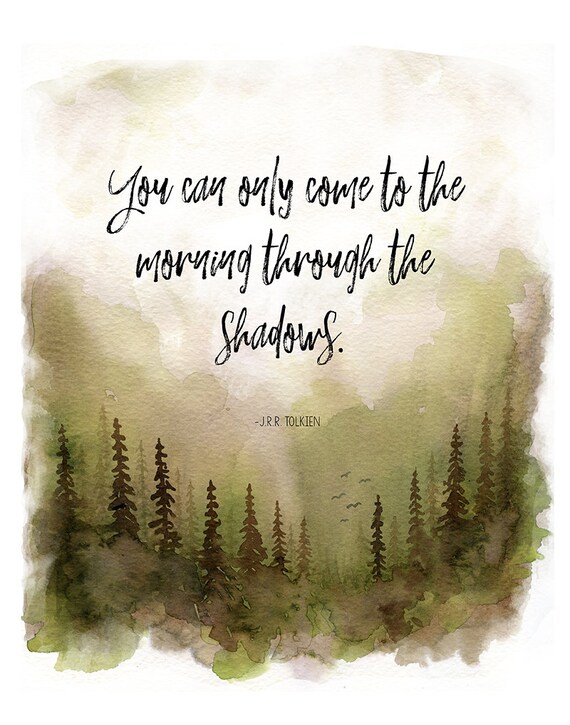 Jrr Tolkien Quote Jrr Tolkien Print Watercolor Wall Art Etsy