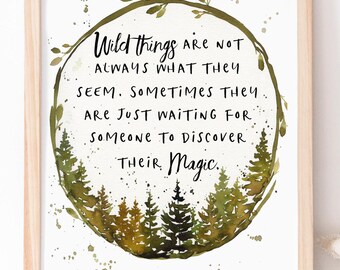 Wild Things Watercolor Art Print: Forest Nursery Decor