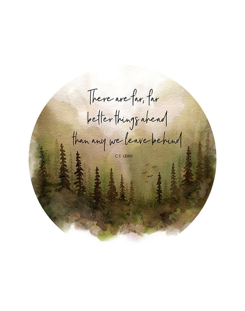 cs lewis quote cs lewis print better things quote forest image 1