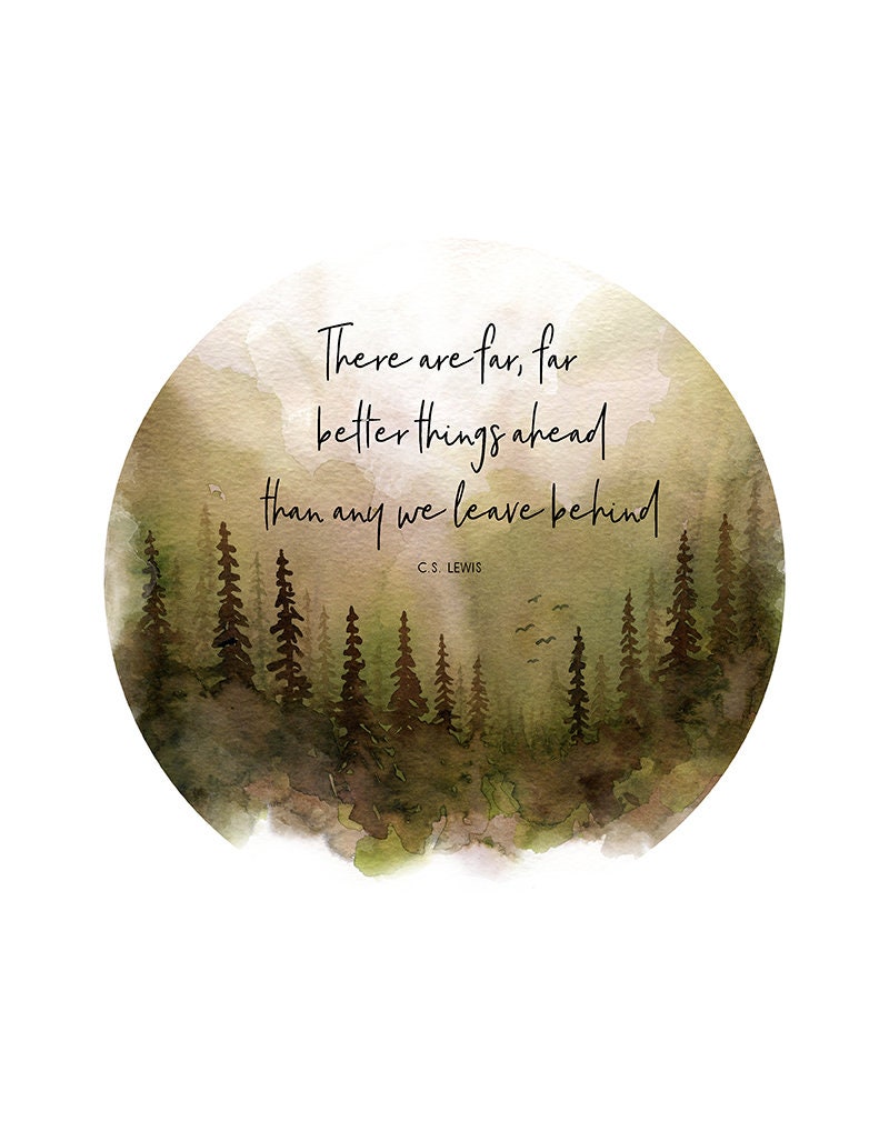 Signs Lewis Watercolor Quote Hand Lettering Quote Wall Hanging Watercolor Quote C.S Wall