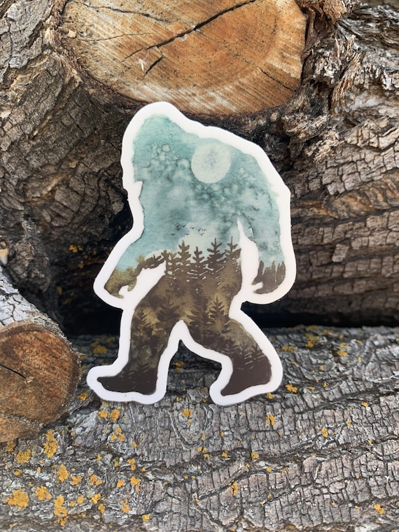 Bigfoot Sticker, Outdoors Adventure, Waterproof Vinyl Decal