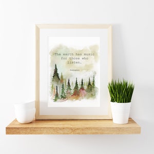 Shakespeare Quote Watercolor Print, Forest Wall Art - Etsy