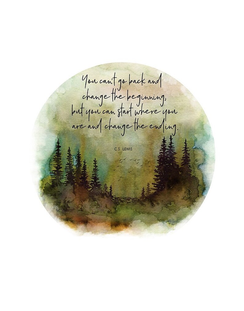 cs lewis quote cs lewis print pine tree print tree print image 1