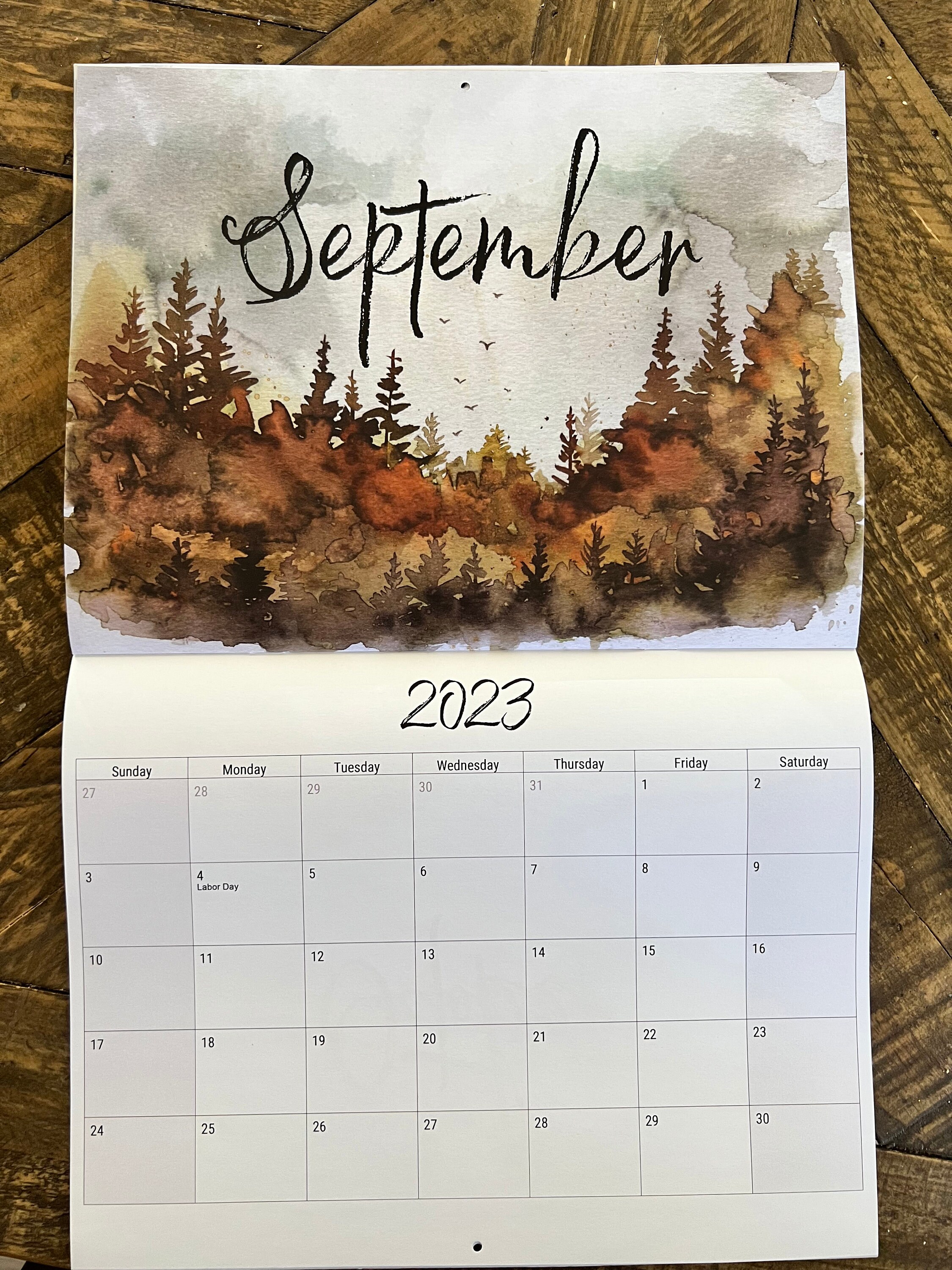 2023 Calendar Watercolor Art Calendar 2023 Art Calendar Etsy