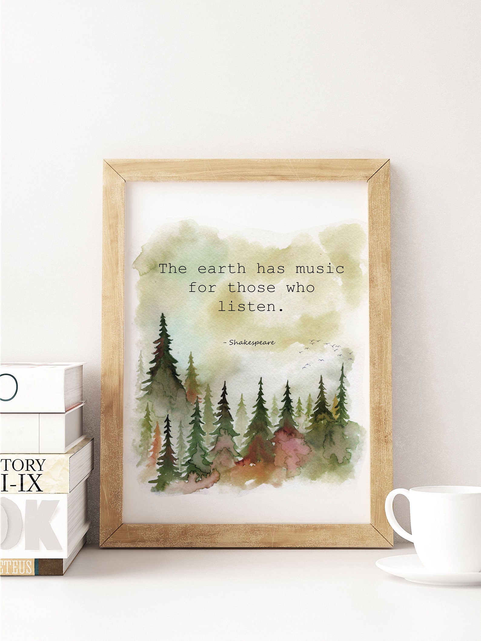 Shakespeare Quote Watercolor Print, Forest Wall Art - Etsy
