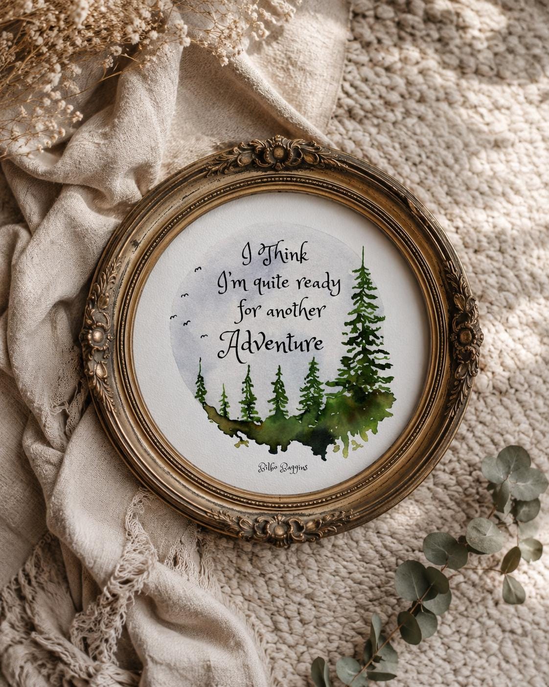 Adventure Quote Watercolor Print, Forest Nursery Wall Art - Etsy