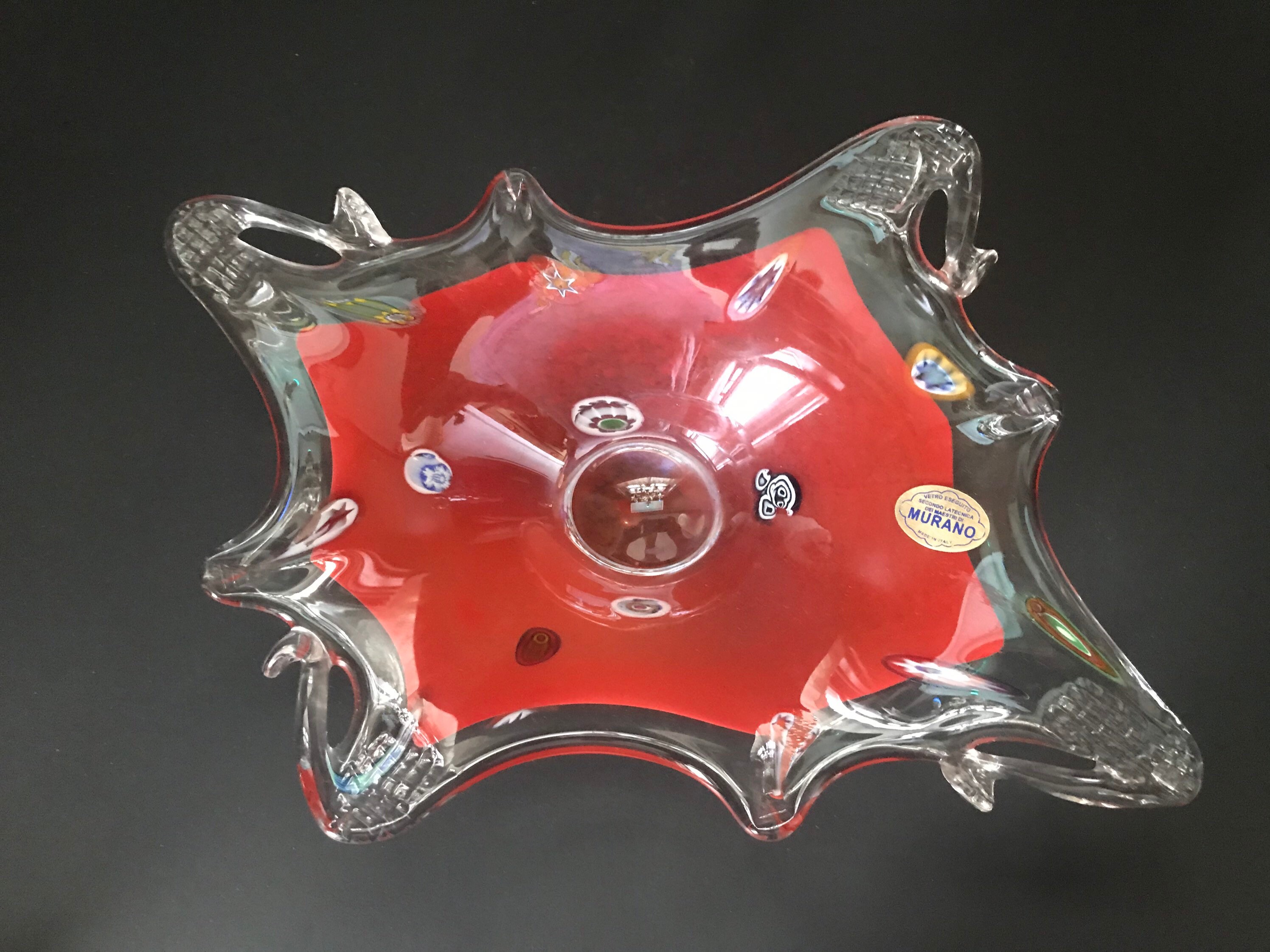 Vintage Murano Glass Peacock Candy Bowl Dish Etsy