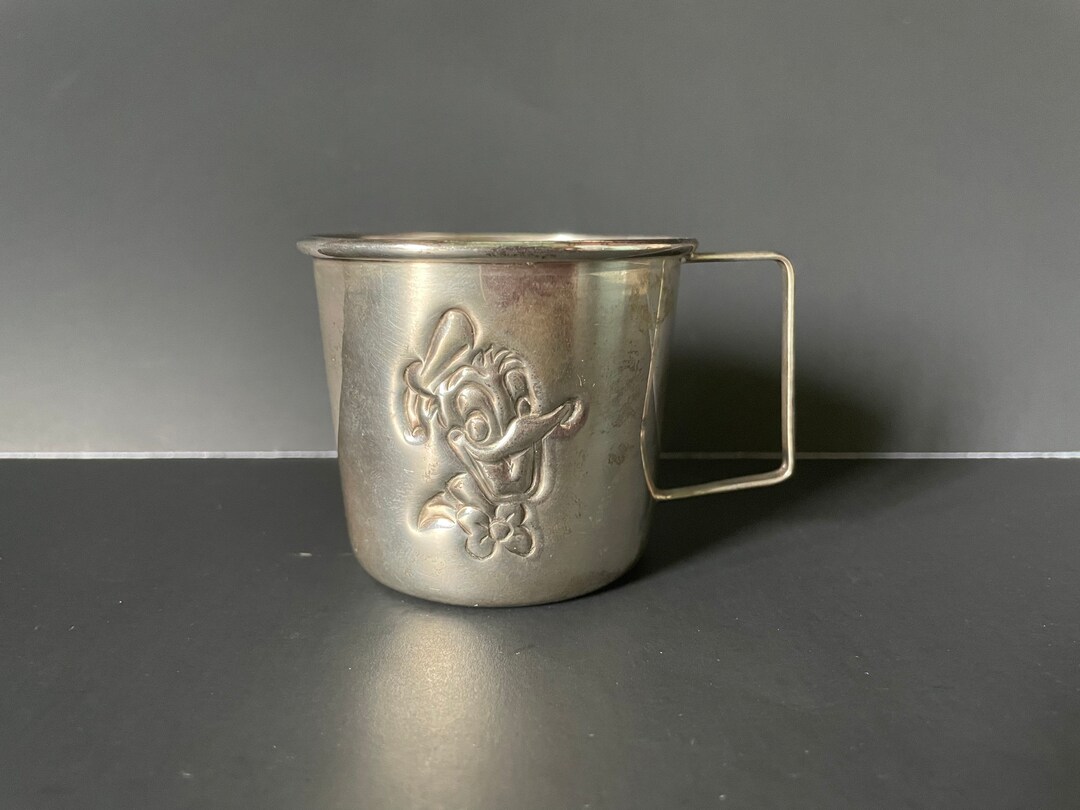 Vintage Argenta Donald Duck Metal Cup Mug Etsy