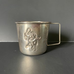Vintage Argenta Donald Duck Metal Cup Mug