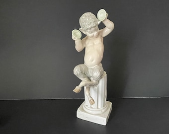 Rarest Vintage Lladro Satyr Pan Playing Cymbals with First Lladro Impressed Marking
