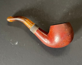 Vintage French Briar Bent Billiard Style Pipe