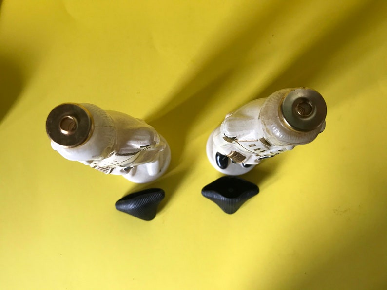 Vintage Pair of After Shave Cologne Ship Captain Figural Glass Bottles