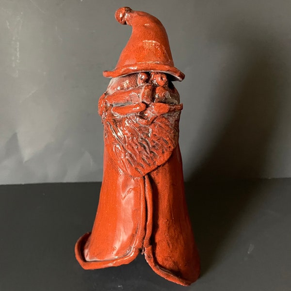 Redware Floating Wizard by Nadine Schmoyer Stahl Pottery