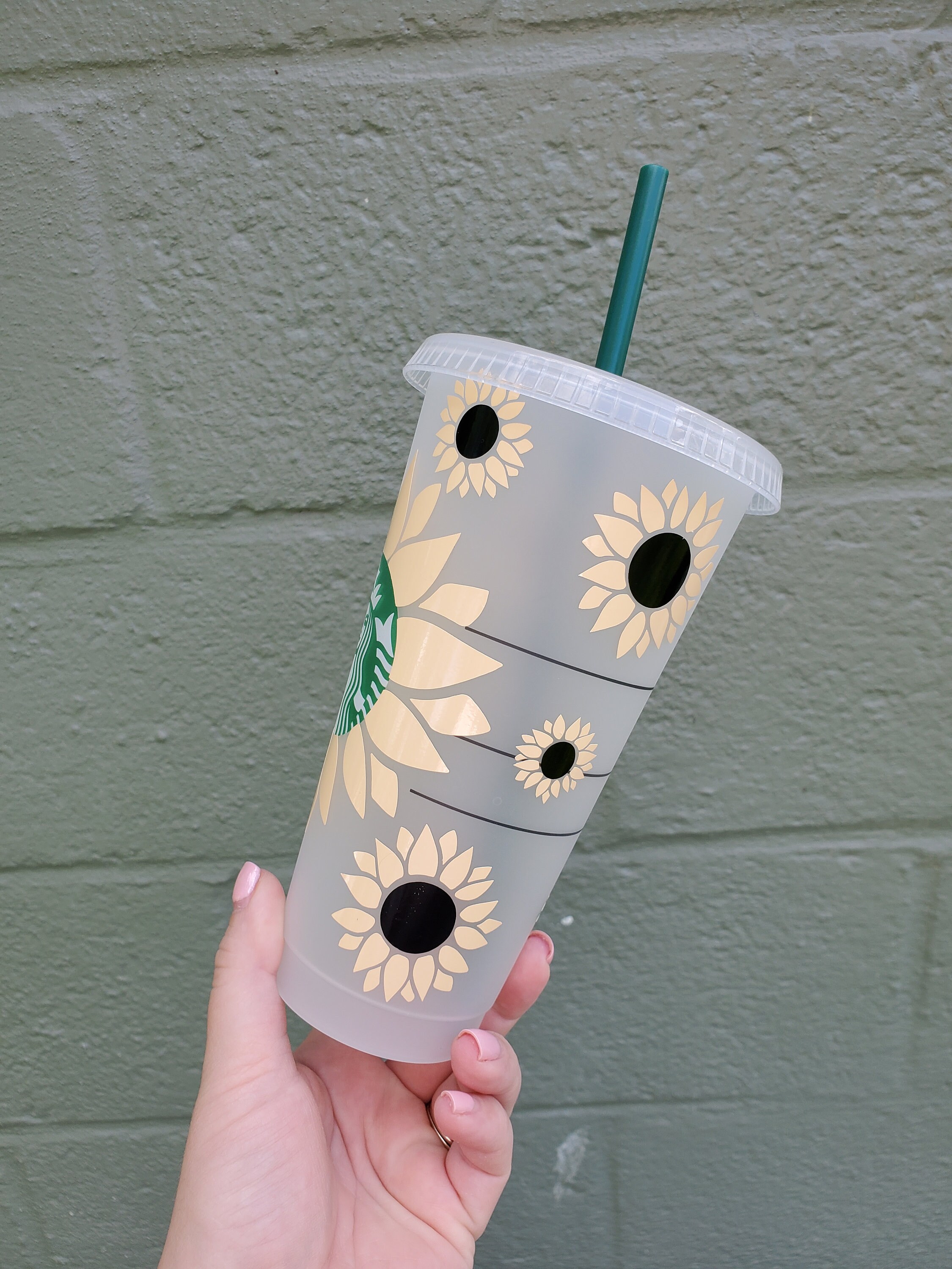 Sunflower Cold cup Personalized cups Custom gifts MAMA Etsy