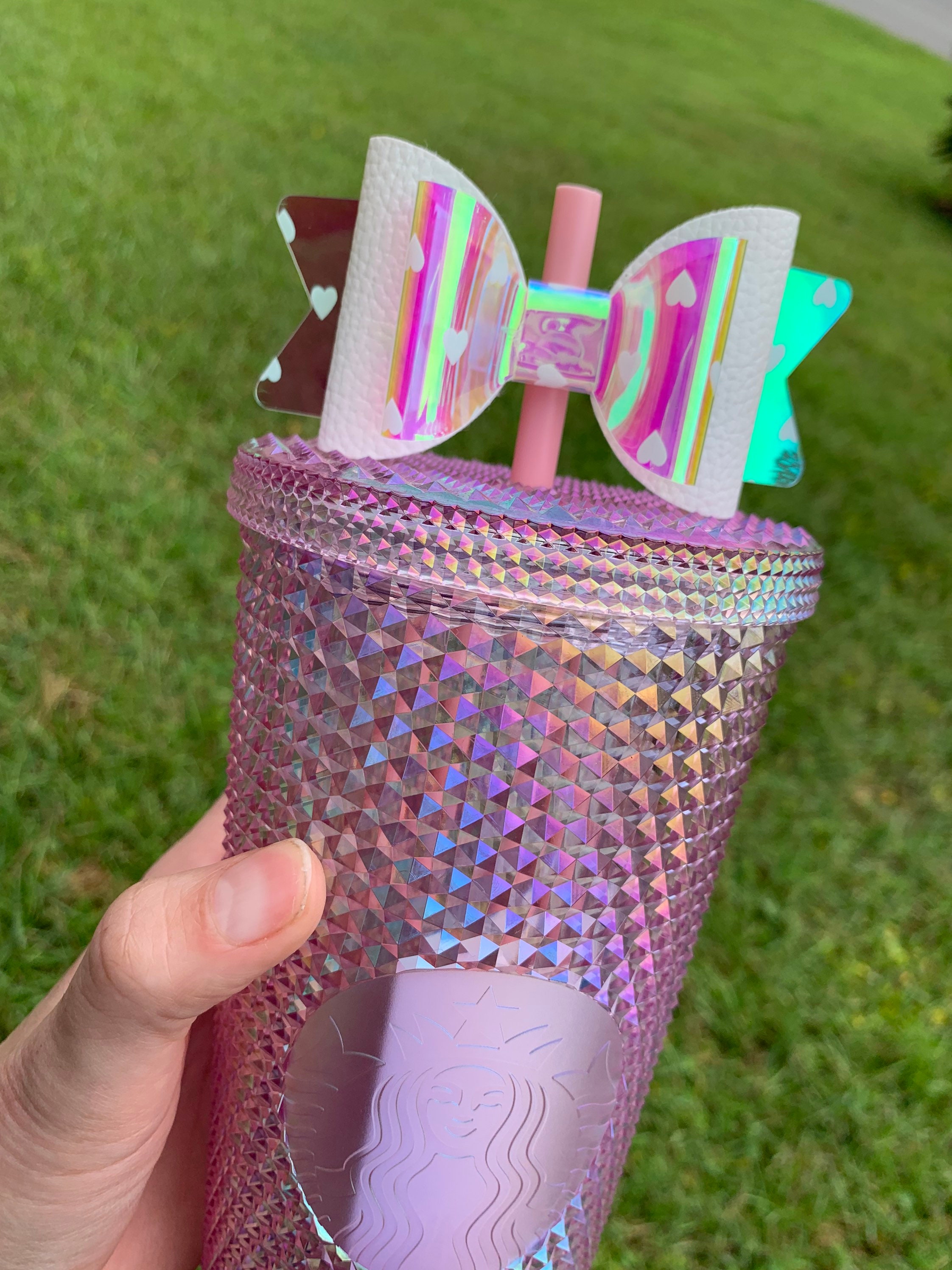 Bow Straw topper for standard sized tumblers/Starbucks Etsy