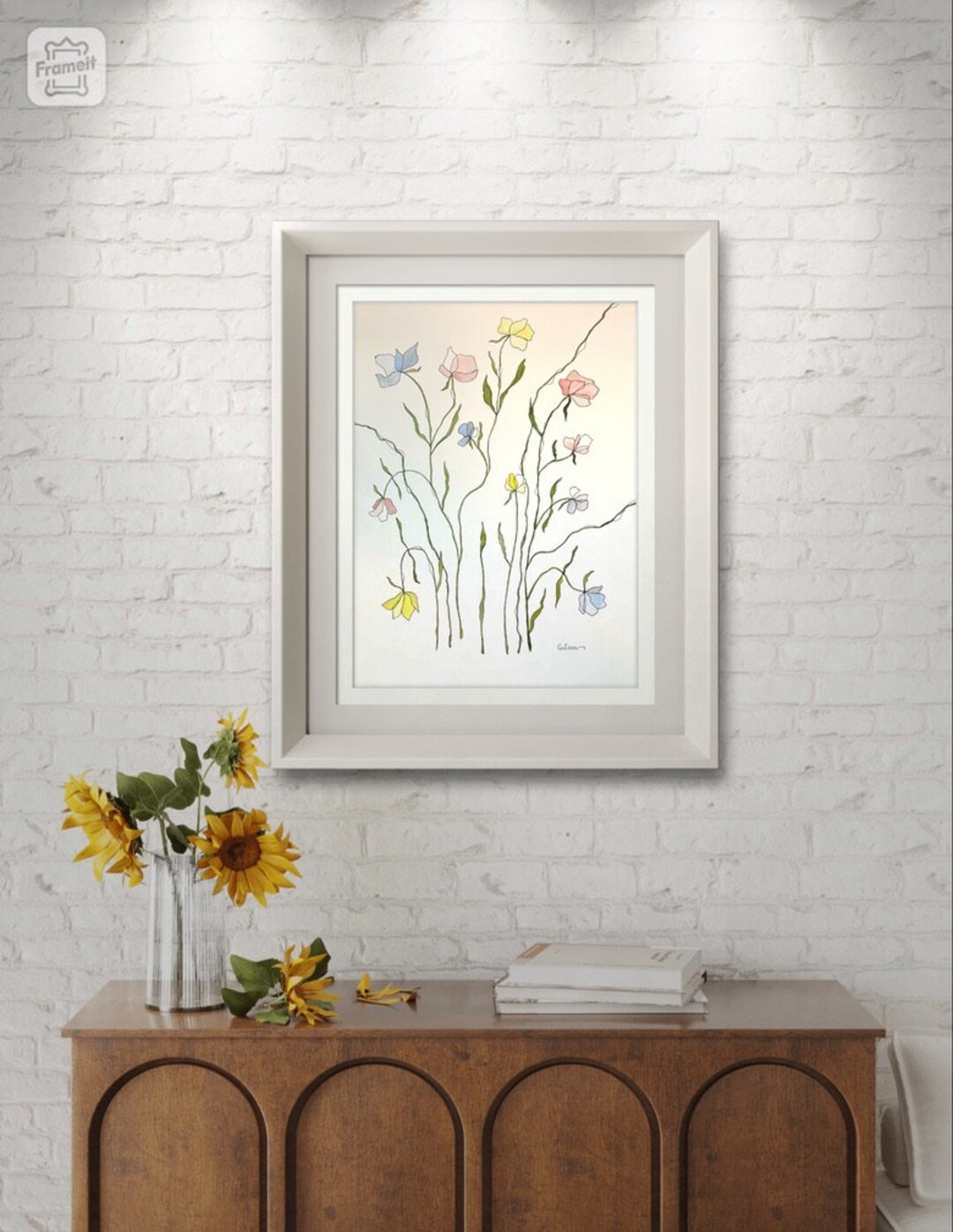 Pastel Watercolor Flowers - Etsy