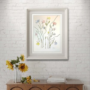 Pastel Watercolor Flowers