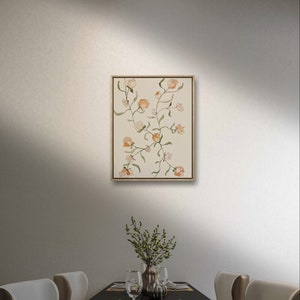 Peach and White Watercolor Flowers