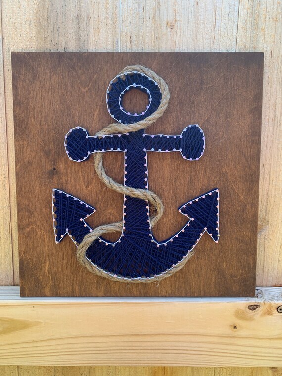 Anchor w/ Rope Nail Art Etsy