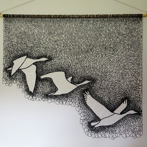3D Pen Flying Geese Wall Hanging: Recycled TPU Filament Art