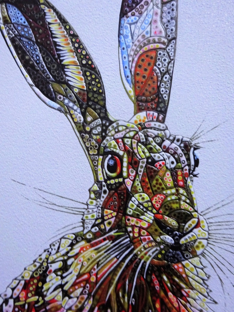 Abstract Hare Giclee Fine Art Print. Quality A4 Print From an Etsy