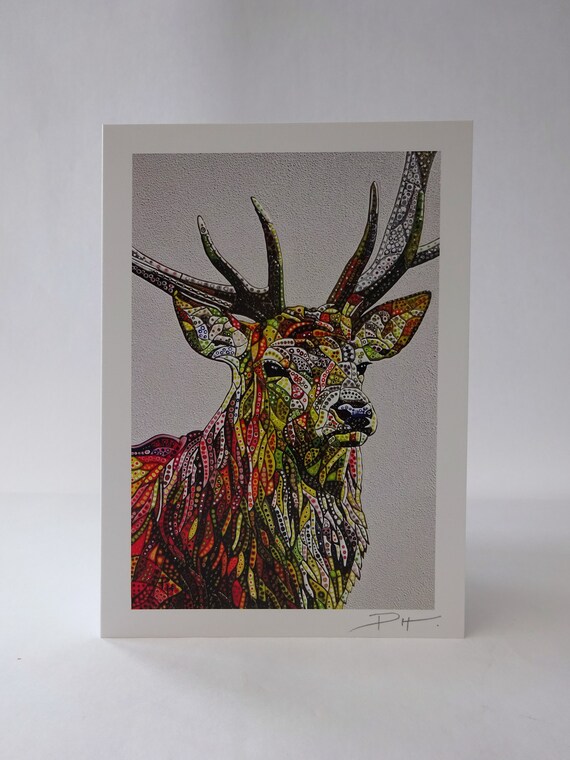 Set of 4 Wild Deer Art Cards